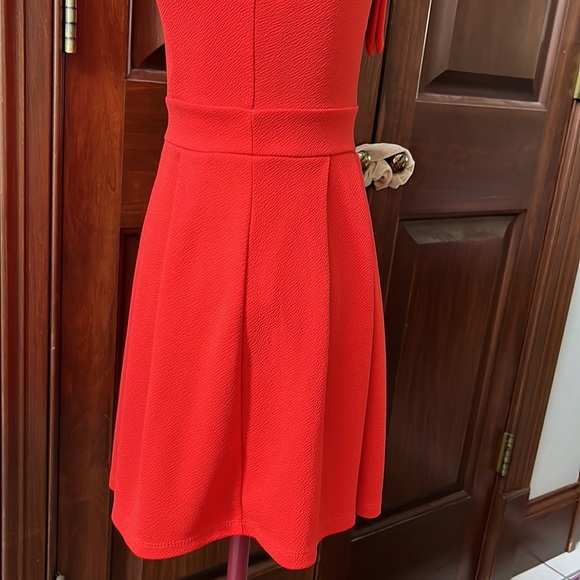 Just me Dress mini skater style Halter dress sleeveless Orange NWOT Sz S - Picture 8 of 14